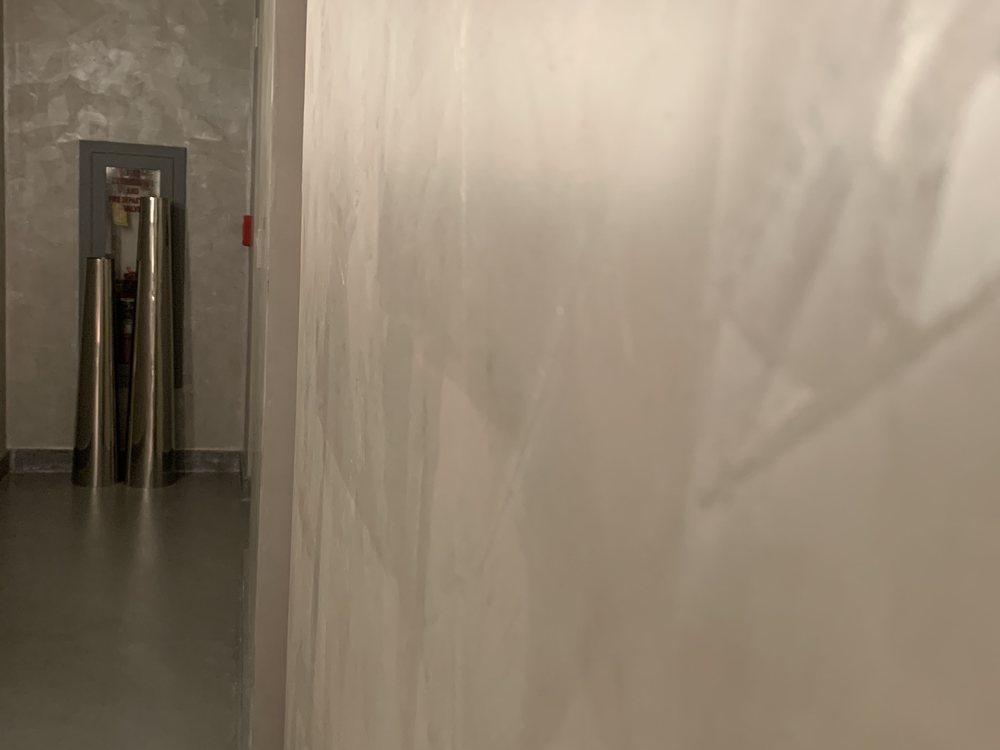 Real Metals silver metallic feature wall