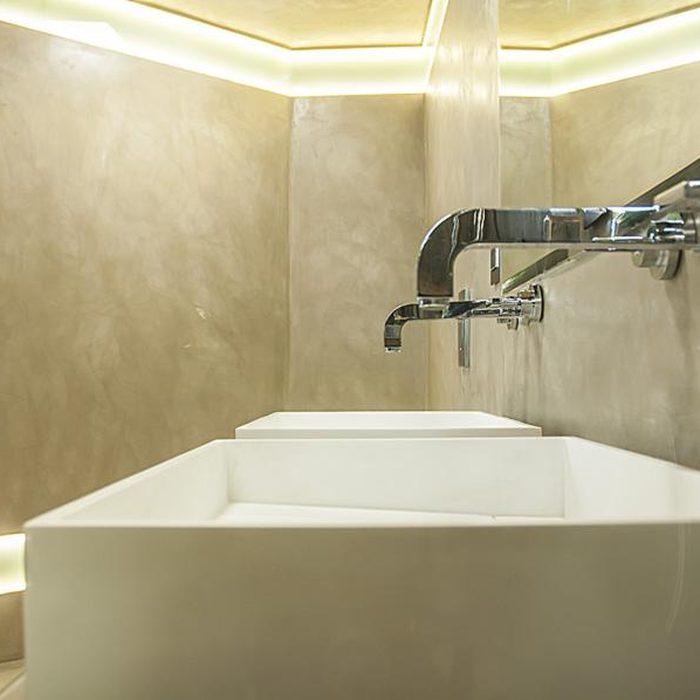 EcoCemento microcement finish in a bathroom