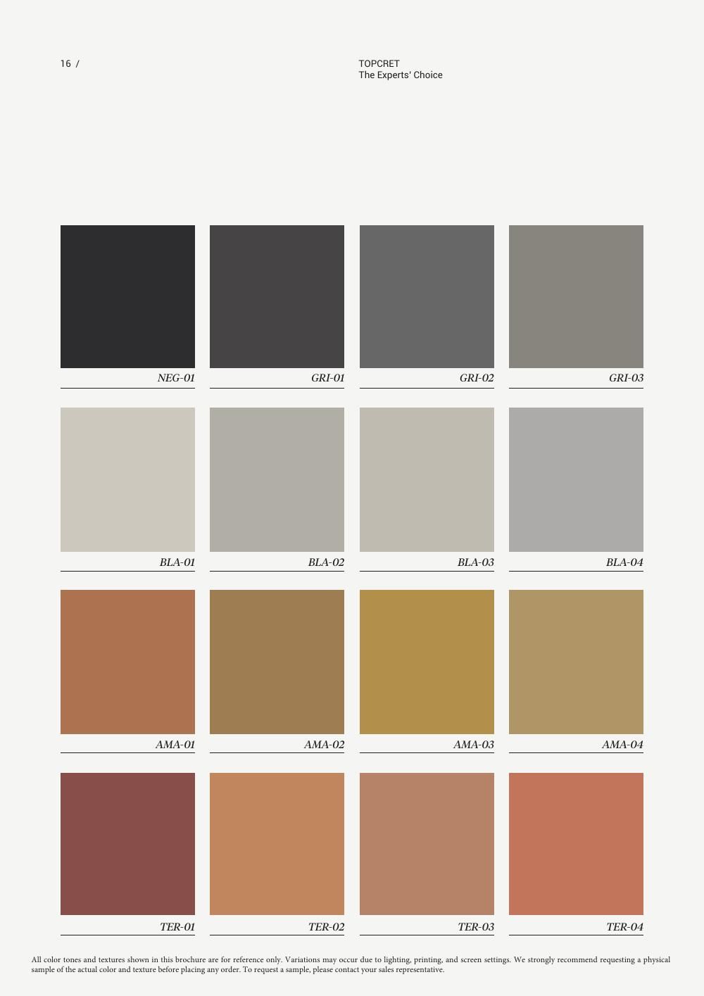 Topcret color chart page 16