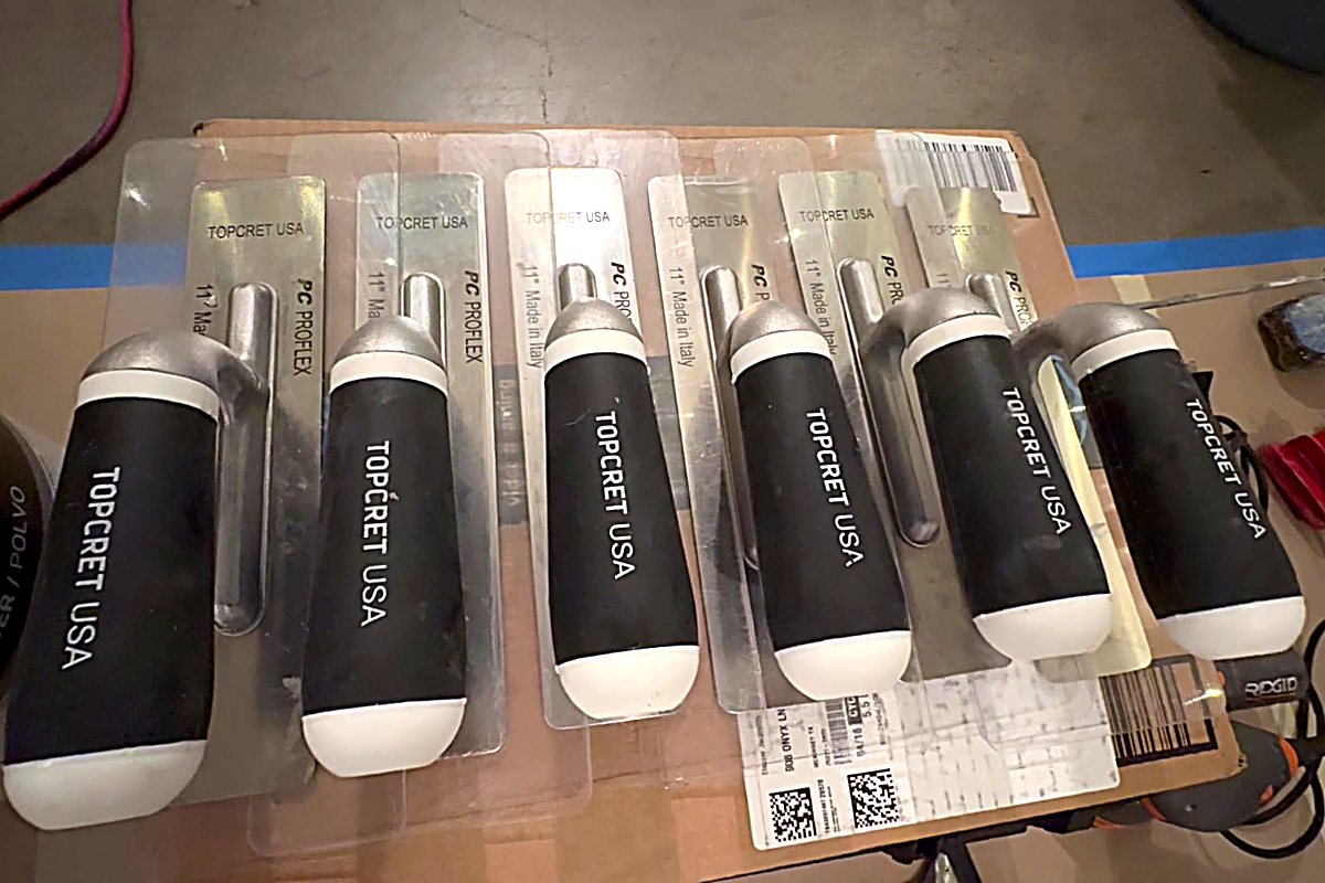 Topcret USA branded professional trowels