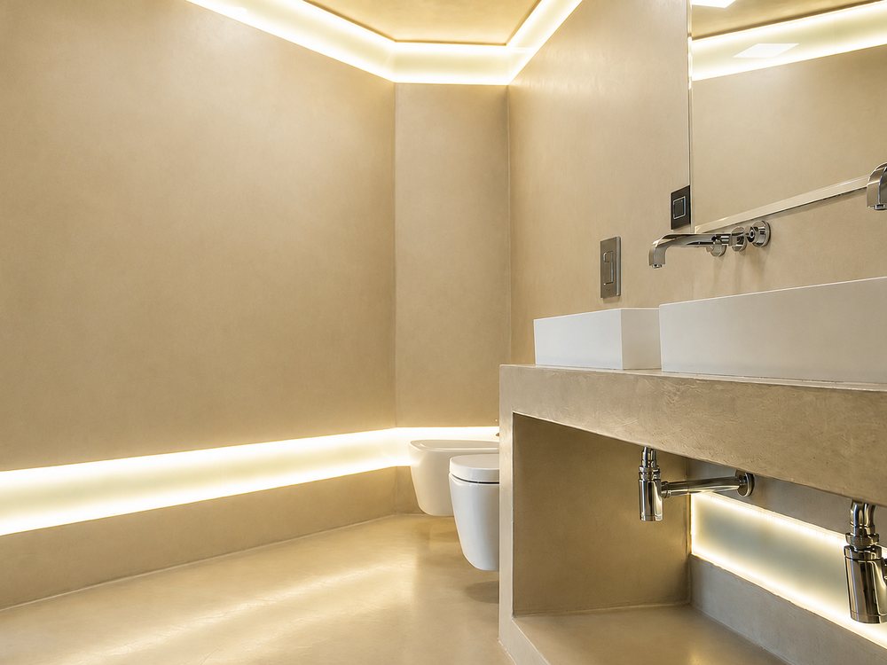 EcoCemento double vanity bathroom
