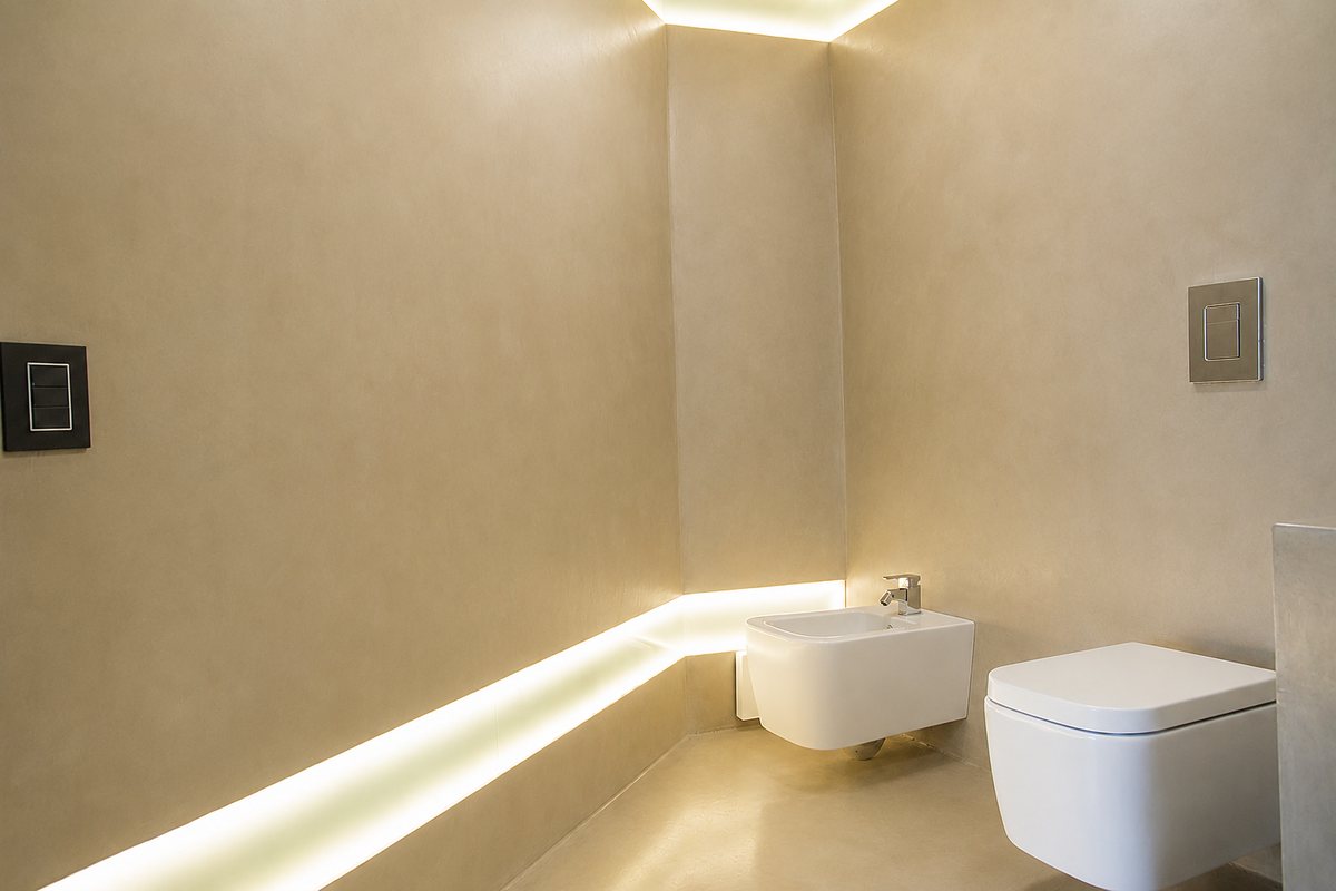 EcoCemento microcement bathroom