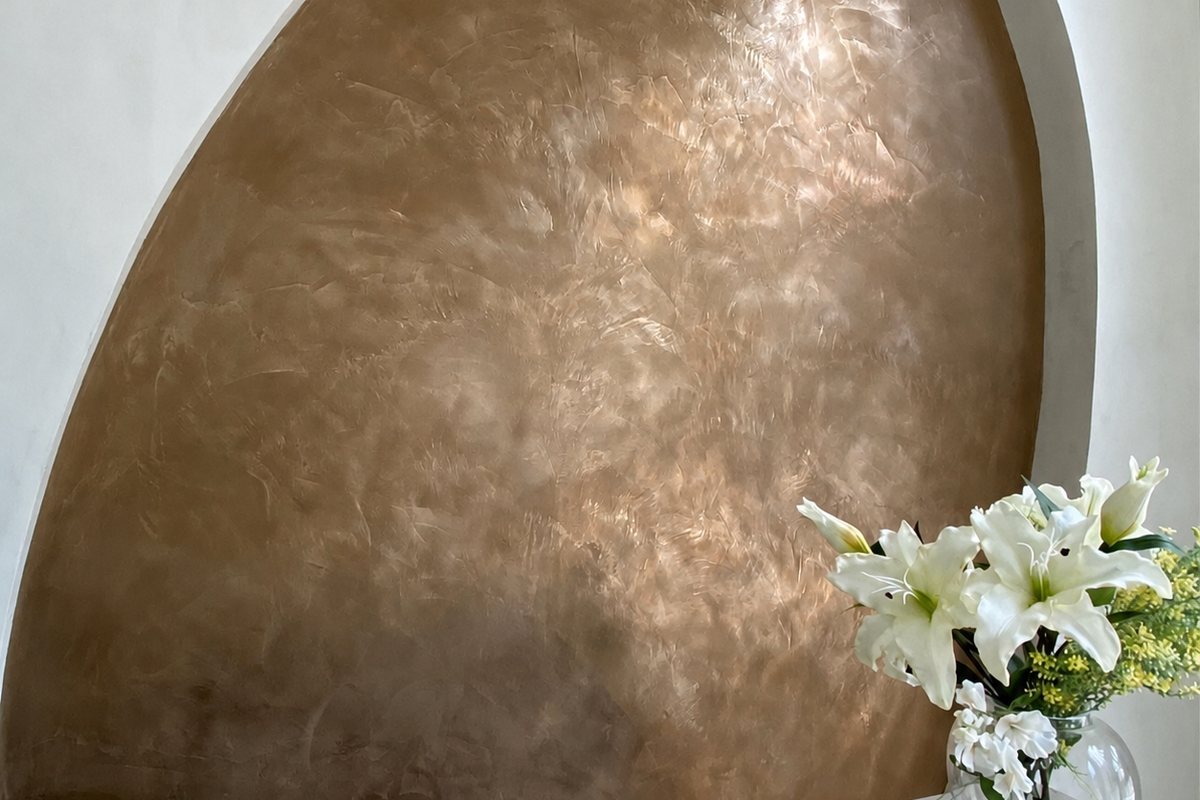 Real Metals bronze feature wall