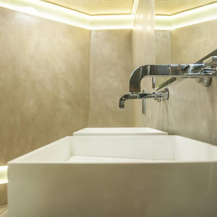 EcoCemento microcement finish in a bathroom